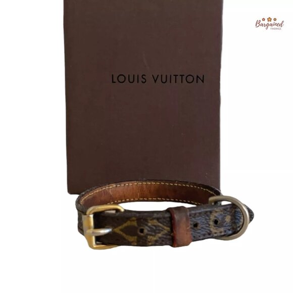 Authentic Louis Vuitton Vintage Brown Monogram Canvas Leather Bracelet - XS/S - Picture 1 of 12